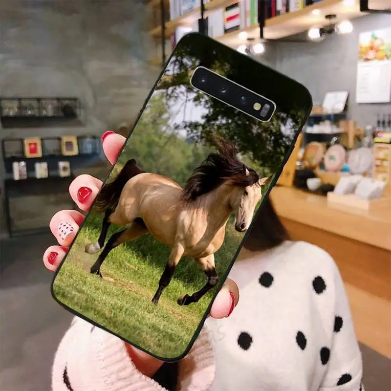 

Horse, idyllic, cool sweaty horse Phone Case For Samsung A50 A51 A71 A20E A20S S10 S20 S21 S30 Plus ultra 5G M11 funda shell