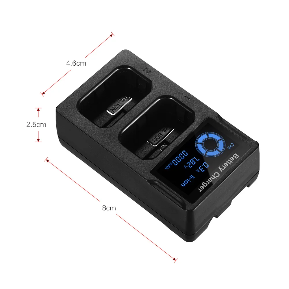 Зарядное устройство Andoer USB для быстрой камеры Nikon EN-EL14/EN-EL15/Sony FW50/NP-FZ100/Canon LP-E8/LP-E6/LP-E10