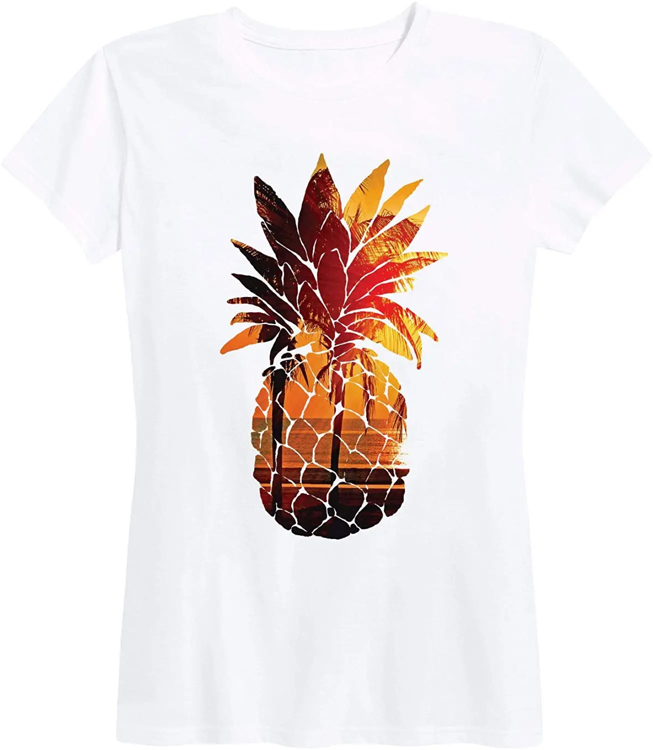 

Scenic Pineapple - Women's Short Sleeve Graphic T-Shirt New Arrivals Harajuku T Shirts Summer 2020 Breathable Crew Neck Tshirt