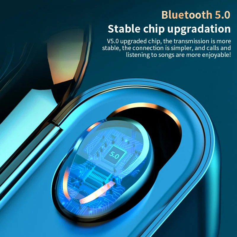 Беспроводная Bluetooth гарнитура TWS с тремя дисплеями Спортивная игровая