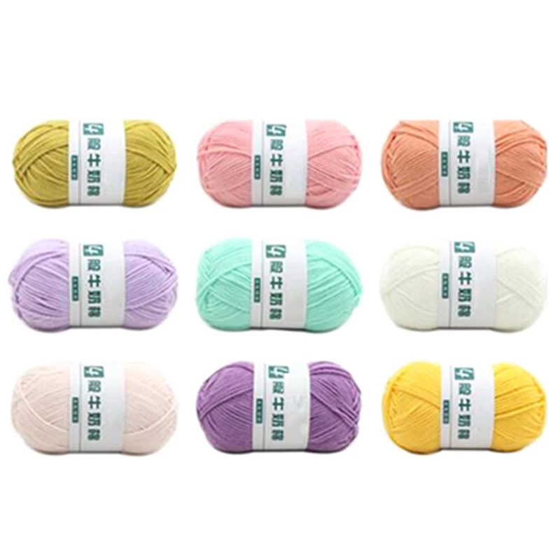 Розничная продажа 36 цветов вязание крючком четыре пряди молочный хлопок 4