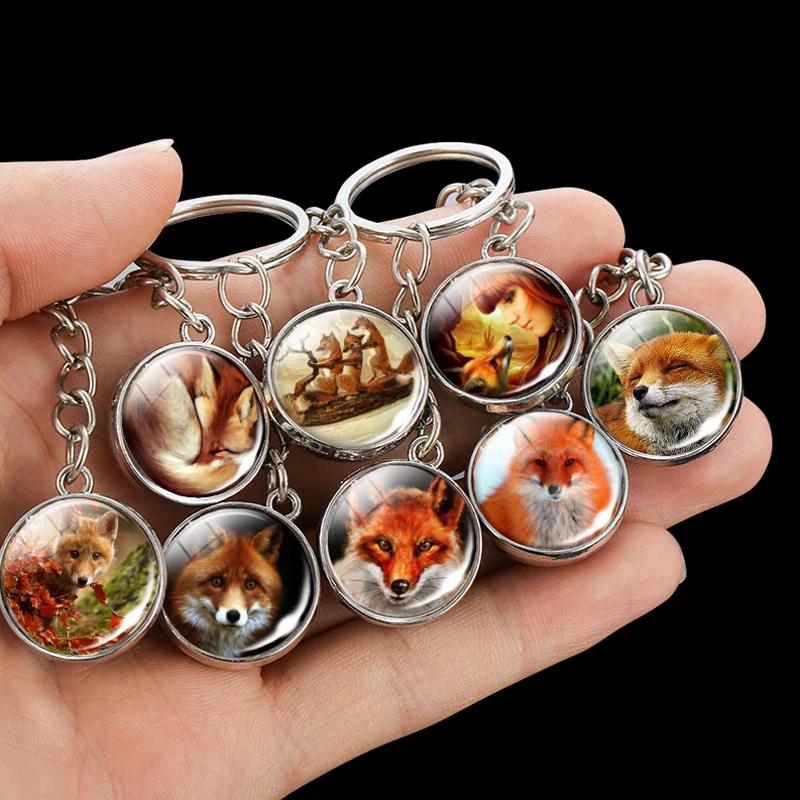 Брелок для ключей Лиса женщин и мужчин модный креативный держатель