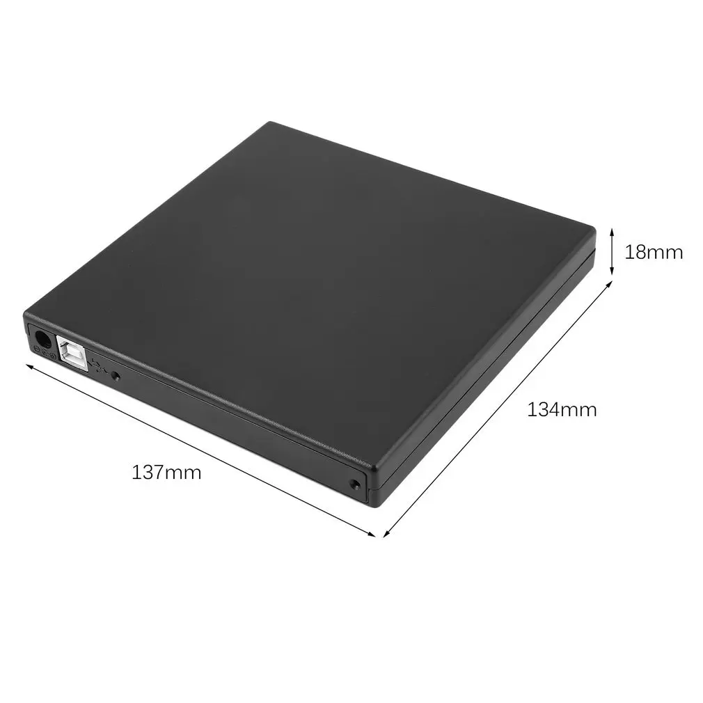 

Portable USB 2.0 DVD CD DVD-Rom IDE External Case Slim for Laptop Notebook Black External Hard Drive Disk Enclosure