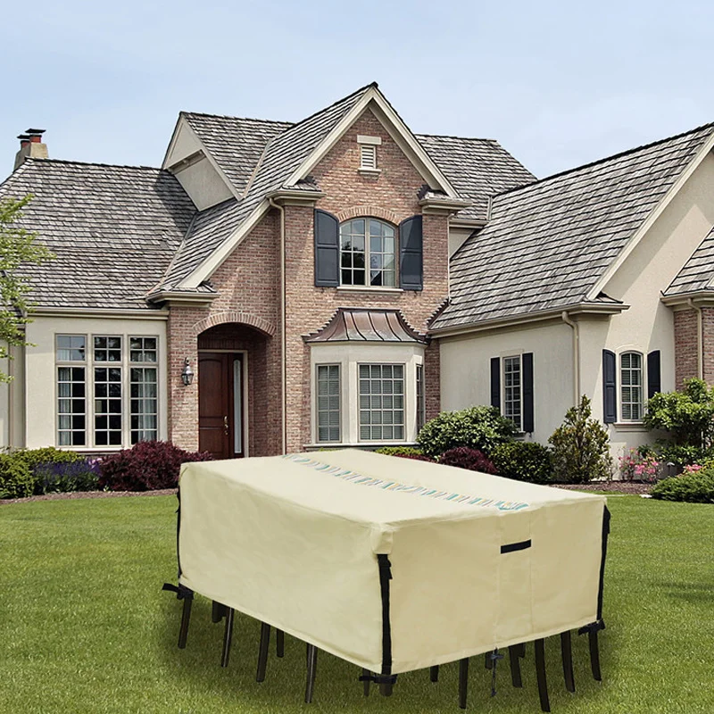 

600D Oxford Cloth PVC Coated Waterproof Dust Protection Cover for Outdoor Furniture Terrace Home Garden Tables and Chairs Cover