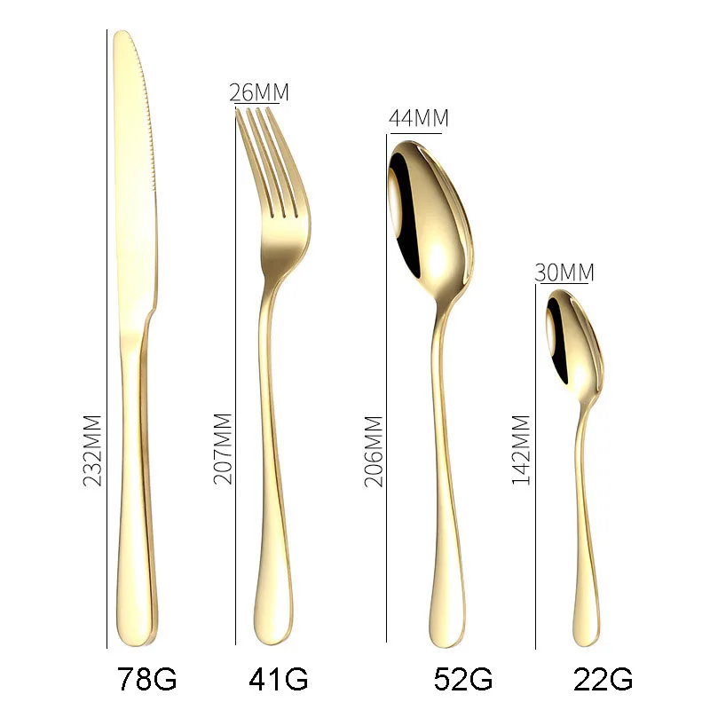 

24 Pcs Gold Plated Stainless Steel Dinnerware Set With Wooden Gift Box Cutlery Set Black Silverware Drop Shipping Christmas Gift