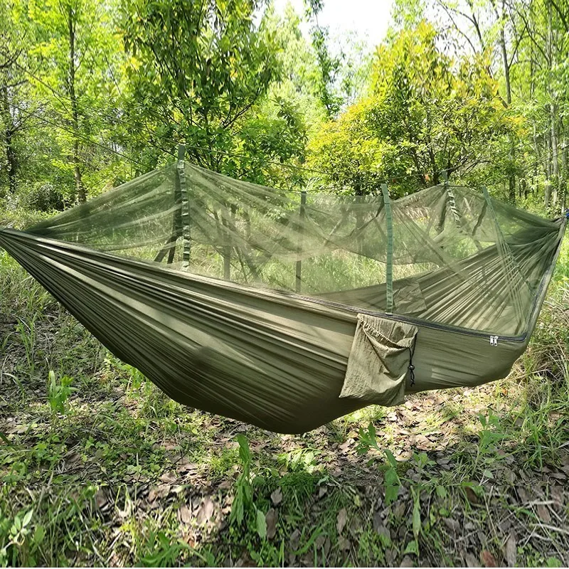 

Portable 1-2 Person Mosquito Net Bug Hammock Hanging Bed Sleeping Swing Hamac For Outdoor Camping Travel Fishing Travel Beach