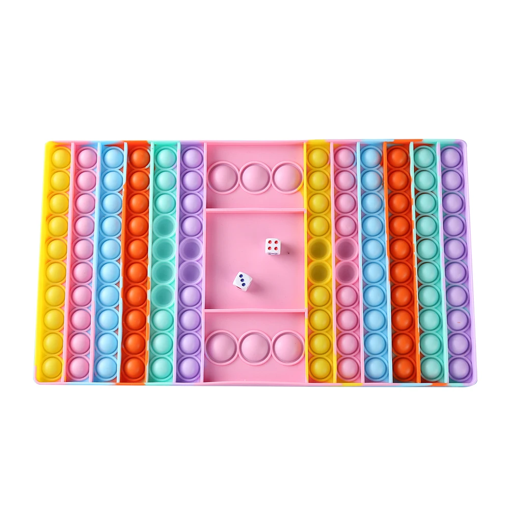 

Silicone Rainbow Chessboard Push Bubble Sensory Toy Anti-stress Relaxing Toy Autism Toys Stress Relieve Toys for Adult Children