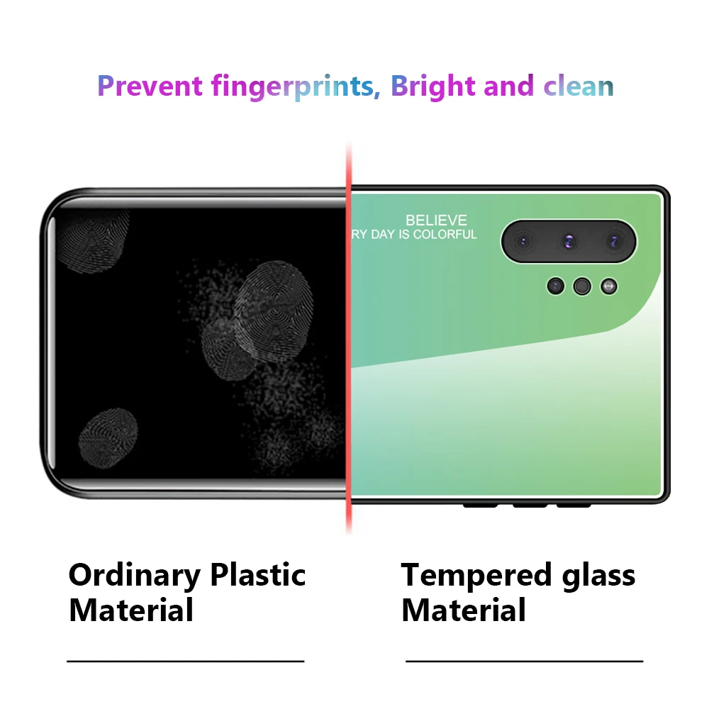 Tempered Glass Case For Samsung Galaxy S10e S10 Plus 5G Gradient Back Cover Coque Note 10 Pro |