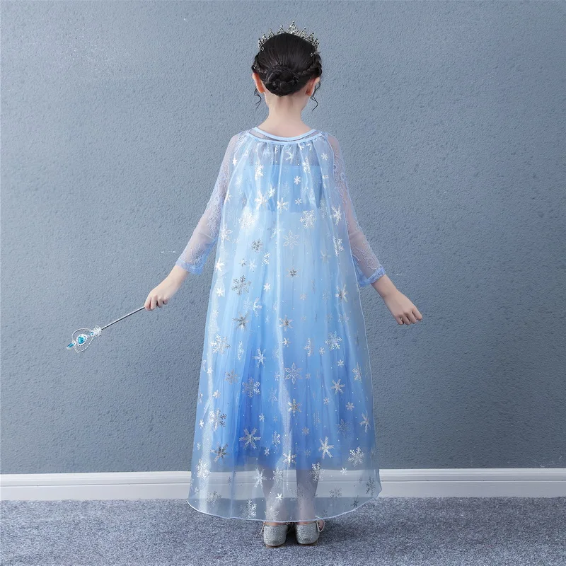 Детское платье принцессы для косплея Снежной королевы Рождественская