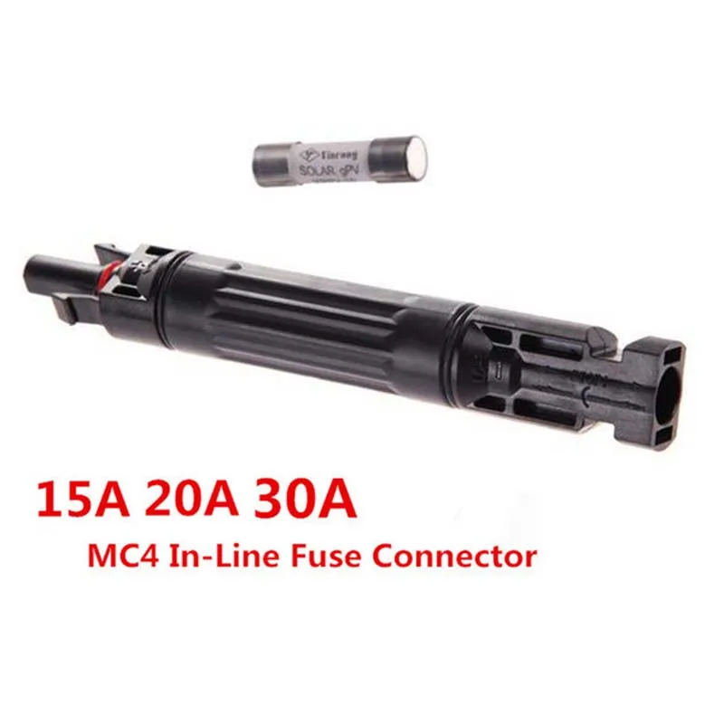 

Solar 1000V PV Connector In-Line Fuse Holder W/ Fuse 15A/ 20A/ 30A Replacement