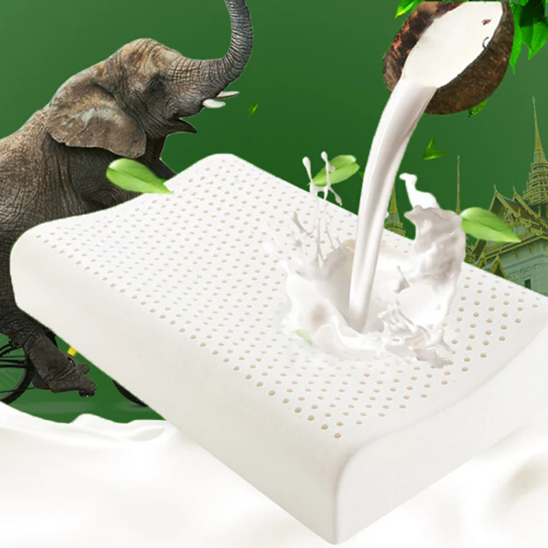 Таиланд чистая натуральная латексная подушка для коррекции шеи Защита позвонков