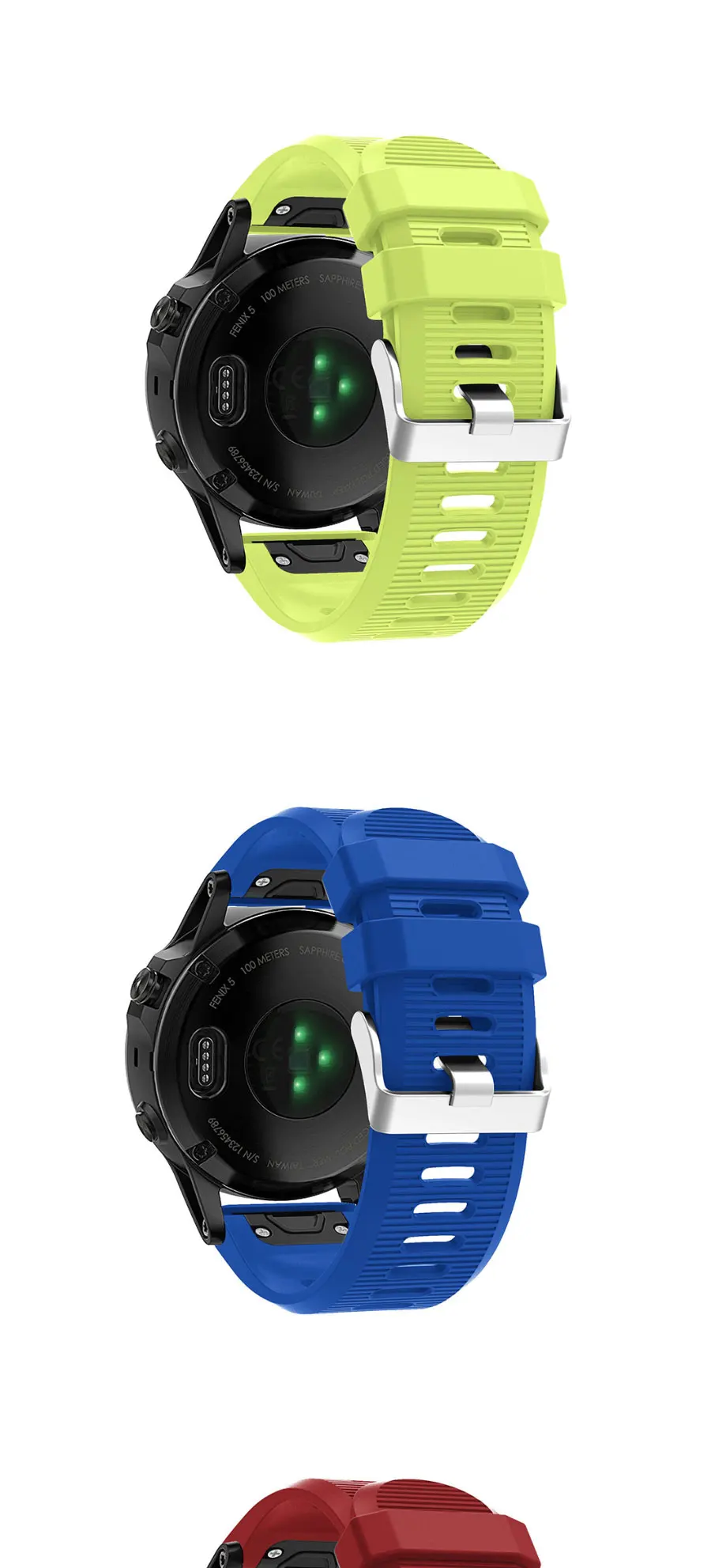 20 22 26 мм смарт-часы ремешок для Garmin Fenix 5X5 5S 3 3HR forerunner 935 часы Quick Release силиконовый браслет Easyfit