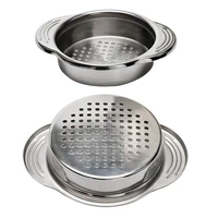 2 pack stainless steel food can drainer strainer sieve tuna can oil press tuna can oil squeezer oil drainer can opener can str