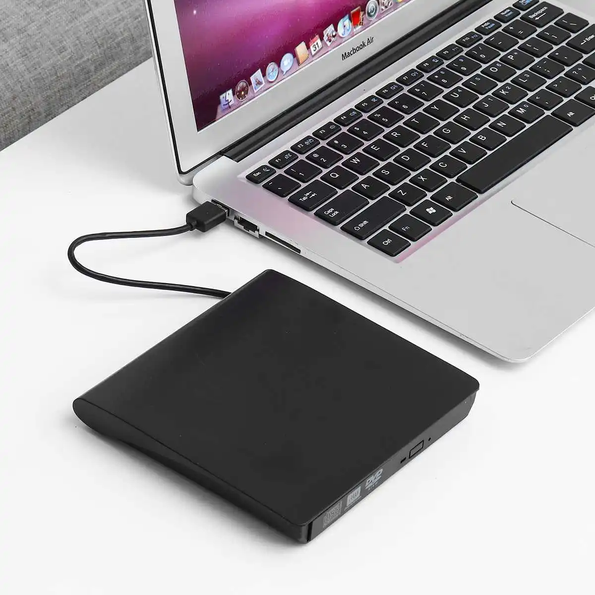

USB 3,0 тонкий внешний DVD RW CD, записывающее устройство, устройство для чтения дисков, оптические приводы для ноутбука, DVD, портативные, Windows 7/8/10, ...