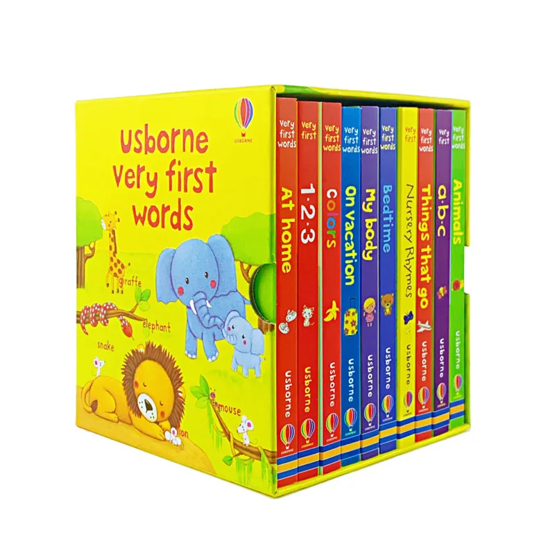

10 шт./компл. английские книги Usborne очень первые слова Книга в твердом переплете детская развивающая игрушка Картина учебник