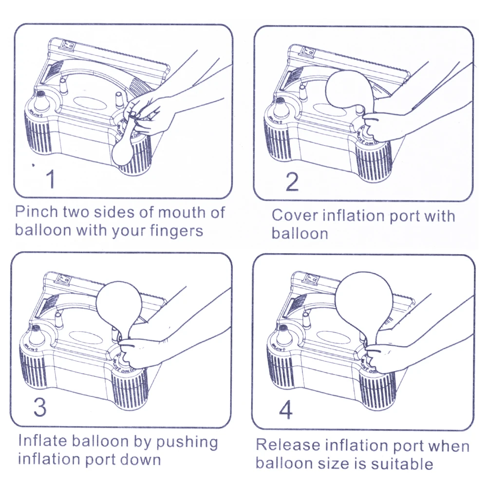

1PC EU Plug High Voltage Double Hole Air Compressor Electric Balloon Inflator Pump Air Blower Balloon Pump