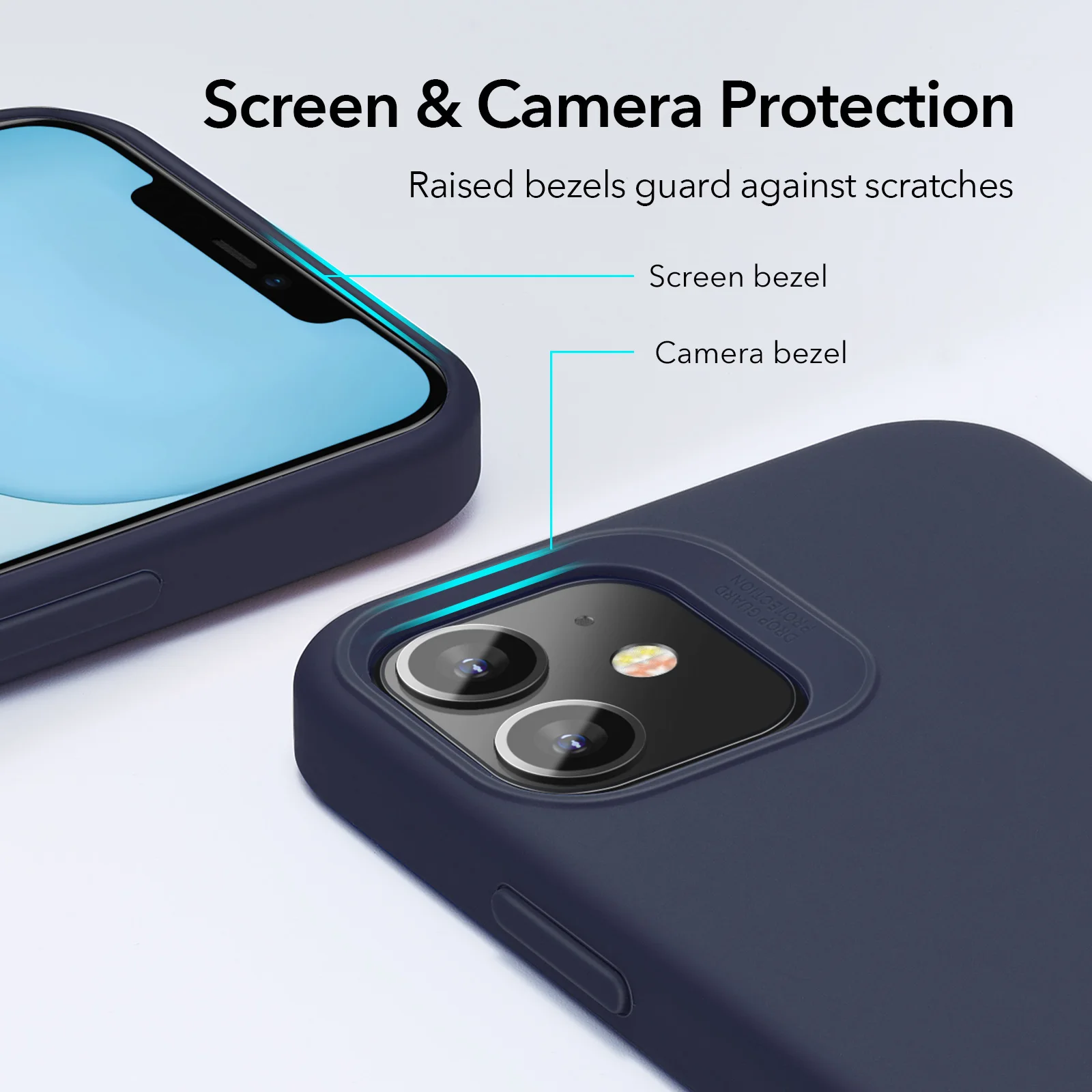 ESR Case for iPhone 12 Pro Max 5G Liquid Silicone Rubber Case for iPhone 12 Mini Soft Yippee Cover Cloud Case for iPhone 12 Pro