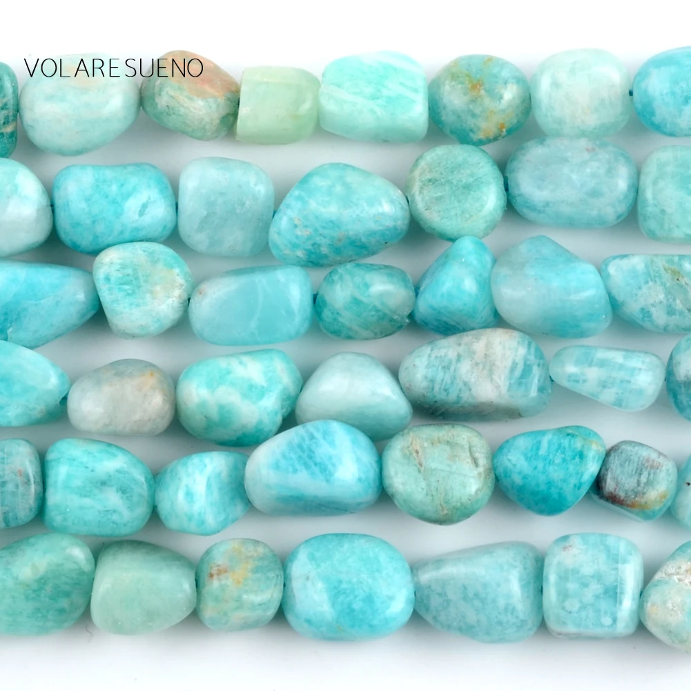 Natural Irregular Amazonite Stone Beads 15” Strand 8-10mm Loose Spacer For Jewelry Making Diy Charm Necklace Bracelet | Украшения и
