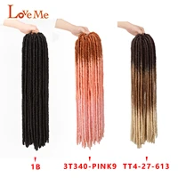 love me 26 inches black color synthetic hair extension crochet braids hair classic dread hairstyle braiding hair extensions