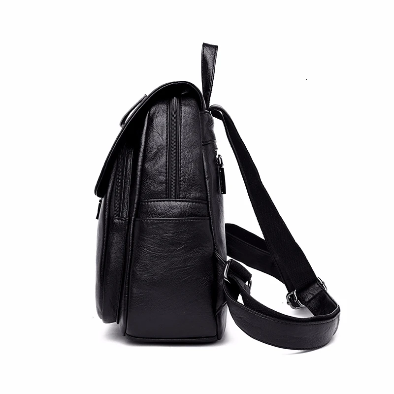 2019 Female Backpack Leather Women's Back Pack Large Capacity College School Bag For Girls Sac A Dos Backpacks Vintage | Багаж и сумки