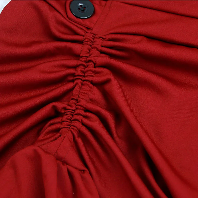 Женская юбка с оборками Готическая длинная в стиле стимпанк однотонная