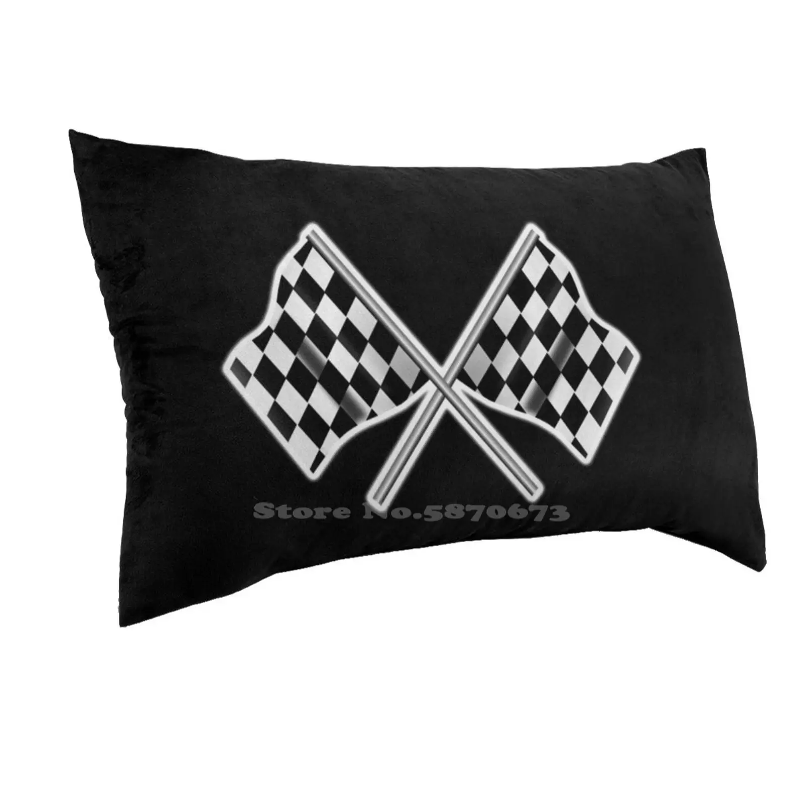 Гоночный автомобиль с Клетчатым флагом пересеченным автоспортом Win Winner чехлы