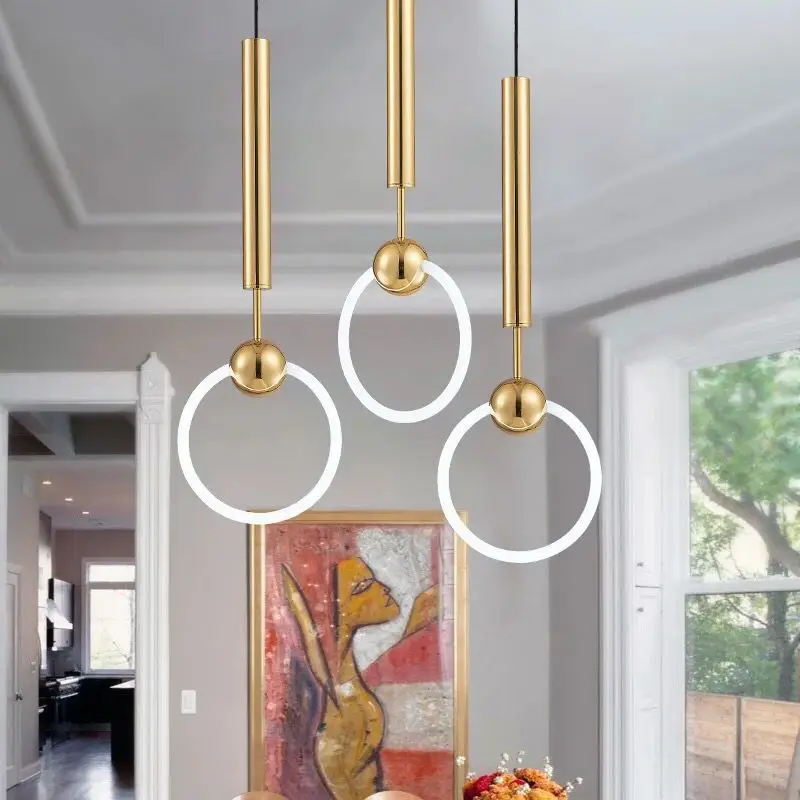 Простой подвесной светильник современные модные круглые белые лампы для