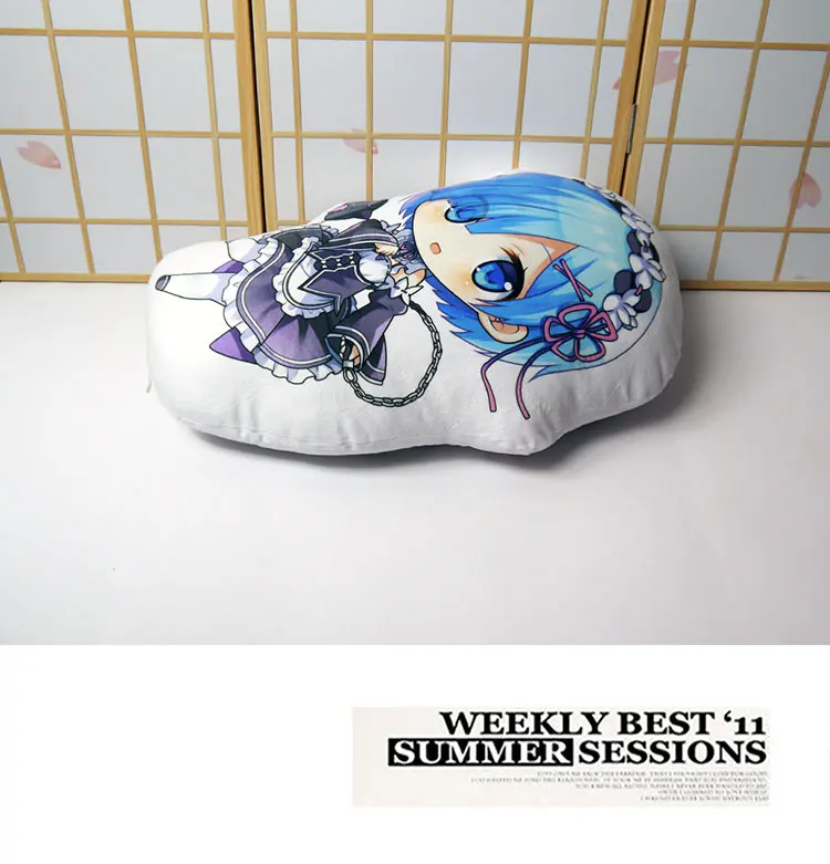Аниме Re: жизнь в другом мире от нуля игрушка подушка короткая плюшевая rem мягкая