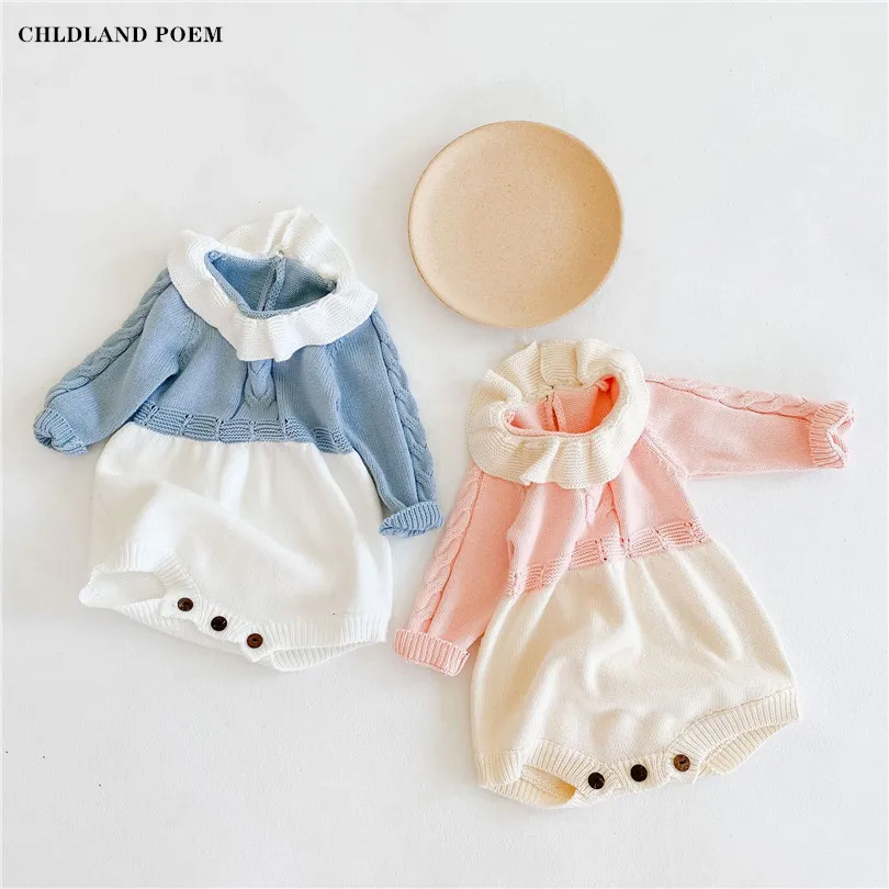 

Knitted Baby Clothes Autumn Winter Baby Romper For Girl Long Sleeve Baby Girl Boy Romper Infant Baby Jumpsuit Sweater Romper