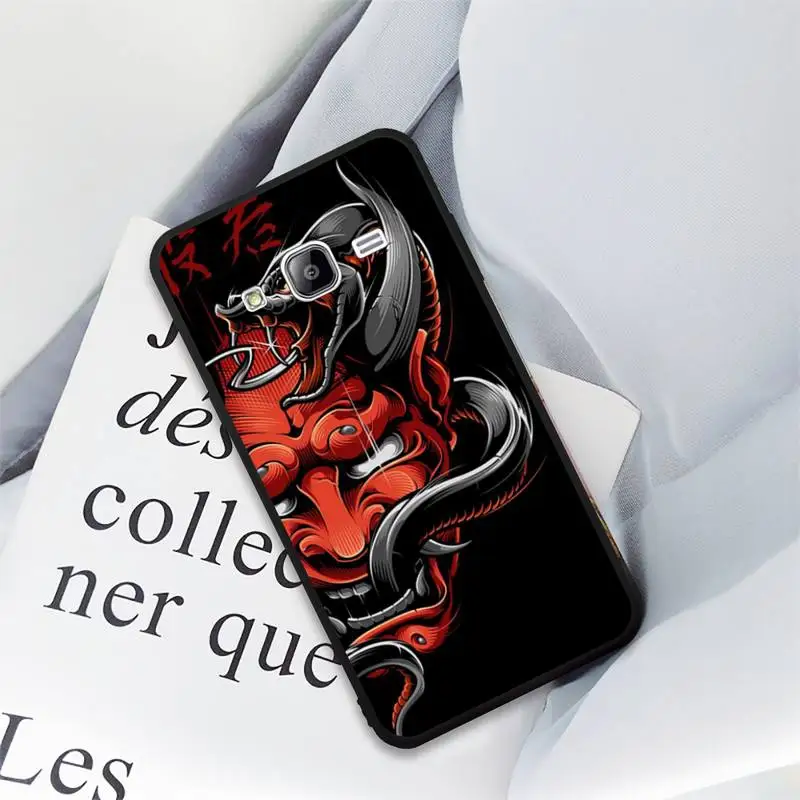 

Japanese samurai oni mask Phone Case Cover for Samsung J6 J7 J2 J5 prime J4 J7 J8 2016 2017 2018 DUO core neo M20