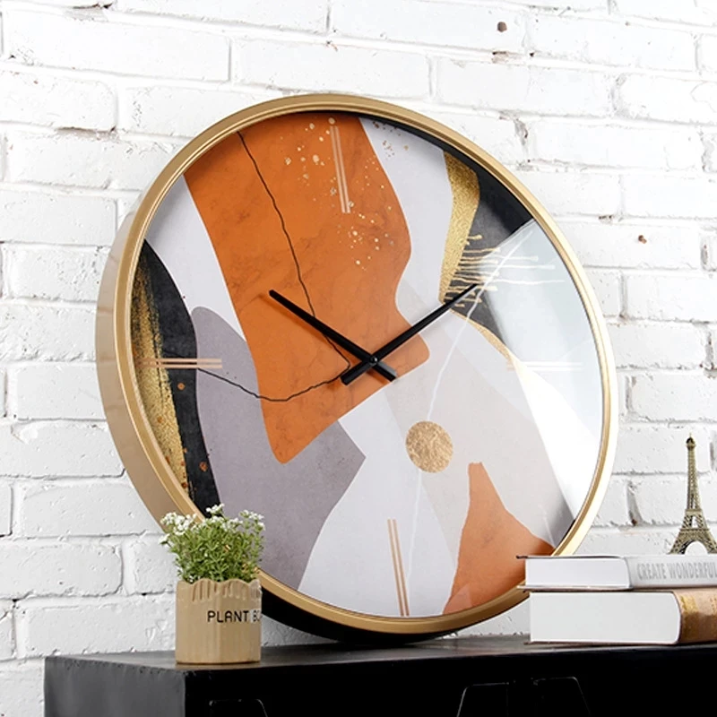 

Европейские настенные часы для гостиной, домашние модные часы, настенные часы для гостиной, креативные современные минималистичные настен...