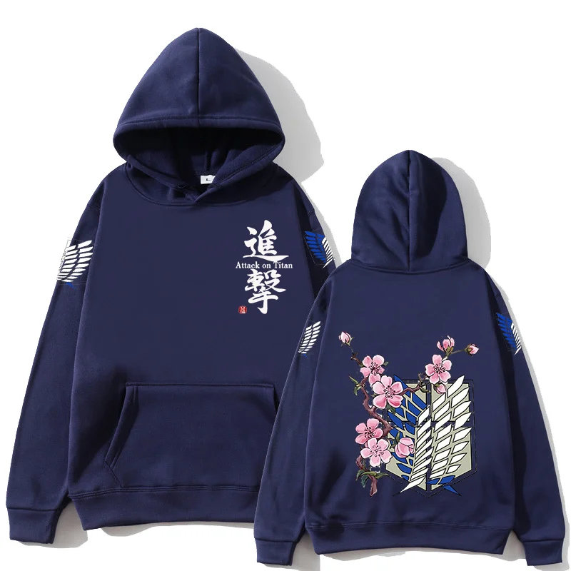 

2021Japanese Anime Attacks Giant Hoodies Sweatshirts Comics Hip Hop Style Good Clothes Harajuku Anime Unisex Male coat