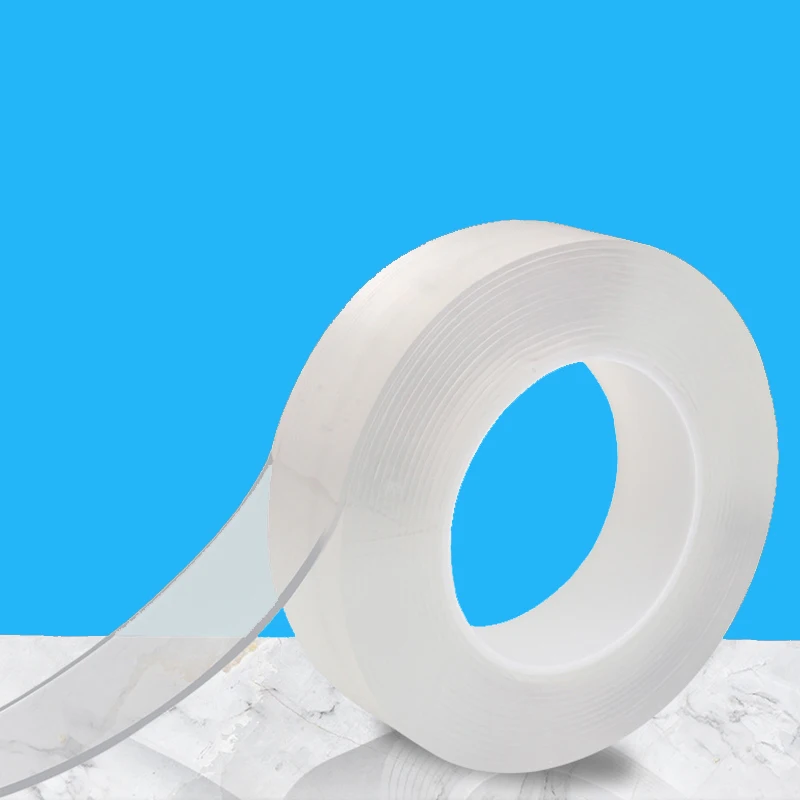 Двухсторонняя лента 3 м нанолента без следов прозрачная многоразовая
