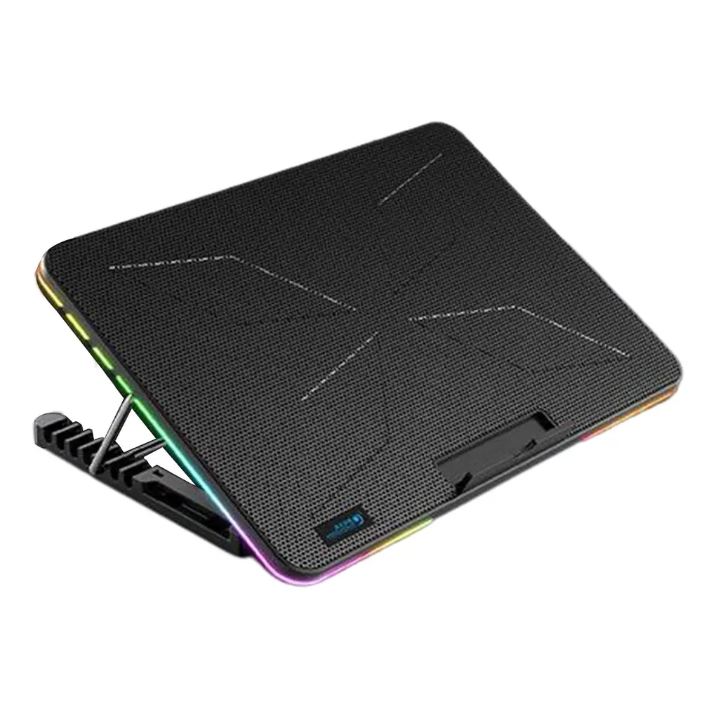 

Кулер для игрового ноутбука ONLENY RGB 12-17 дюймов, охлаждающий кронштейн с шестью вентиляторами и светодиодным экраном, крутая подставка для ноу...