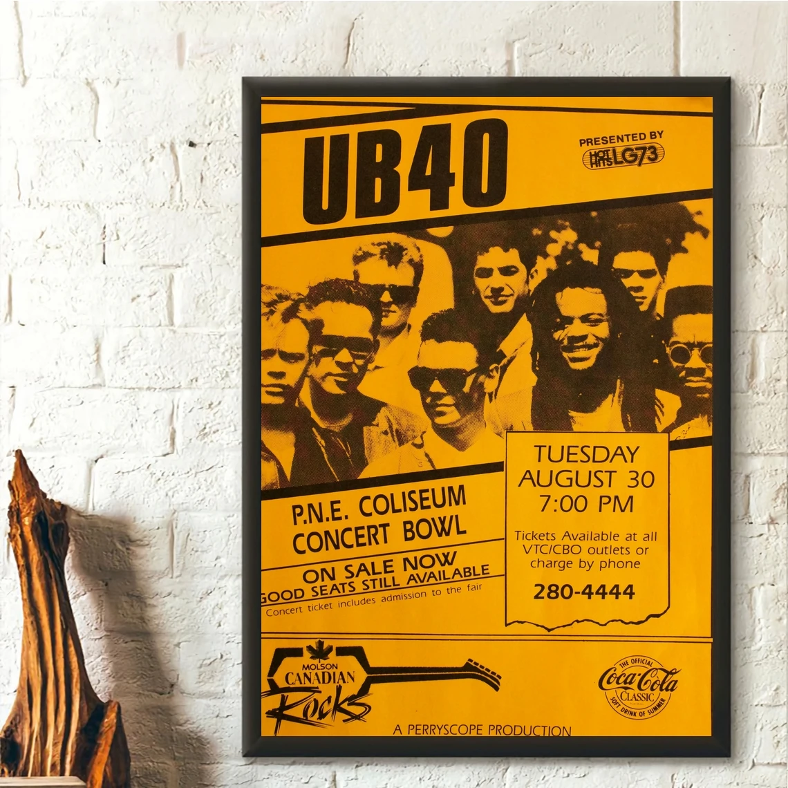 

UB40 - PNE Concerting Bowl Vintage Music Art Poster Canvas Prints Home Decoration Wall Painting (No Frame)