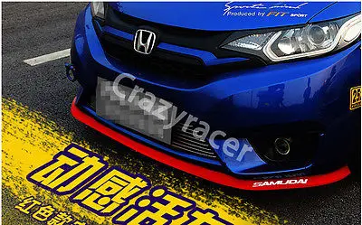 Универсальный красный резиновый передний спойлер боковая юбка Боди Комплект 2 16