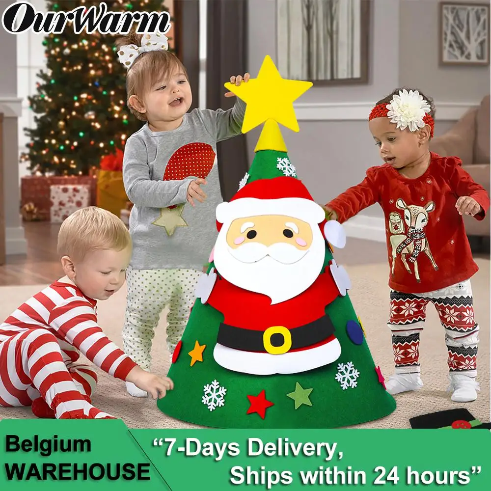Новогодние игрушки OurWarm Рождественская 3D войлочная елка сделай сам