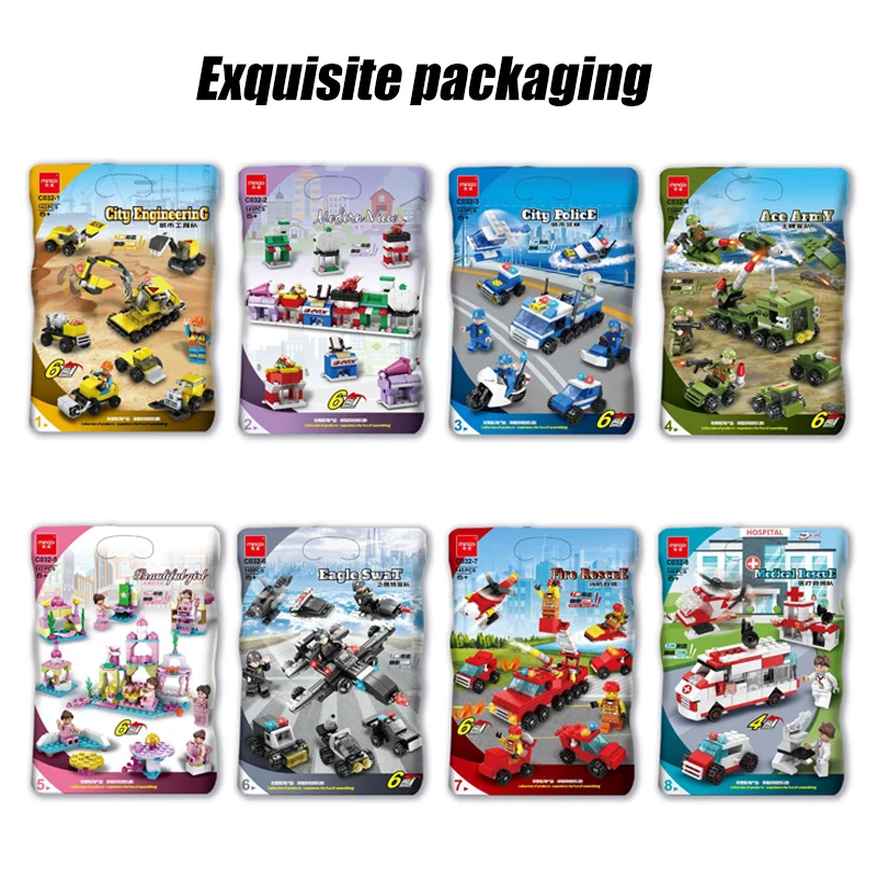 4/6in1 строительные блоки город Инженерная огонь медицинских аварийно