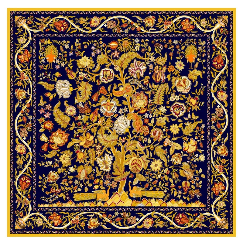

Neck Scarves Luxury Designers Scarf Silk Scarf 90*90cm Luxury Manual Hand Rolled Twill Scarf Vintage Head Scarf Big Scarf 90x90