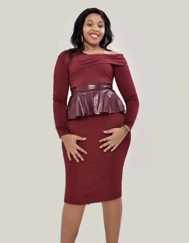 Женское однотонное платье с косым вырезом и длинным рукавом из искусственной