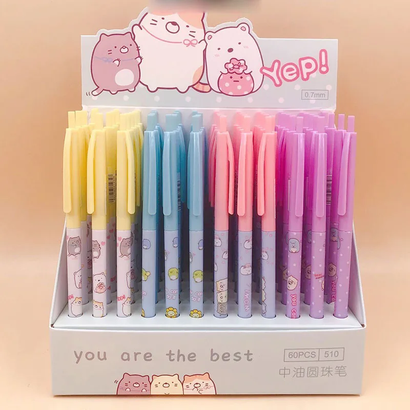 

60 pcs/lot Kawaii Sumikko Gurashi Ballpoint Pen Cute ball pens School Office writing Supplies Stationery Gift