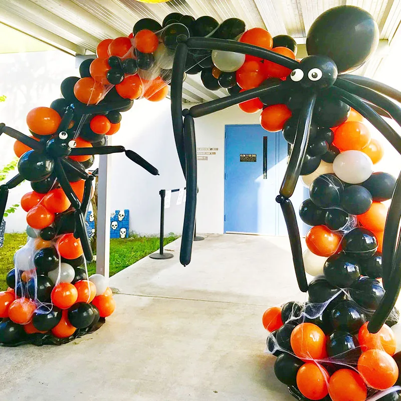 Kit de arco de guirnalda de globos de Halloween, ara&ntilde;a artesanal, guirnalda de globos para decoraci&oacute;n de fiesta, globo, decoraci&oacute;n de Halloween-0