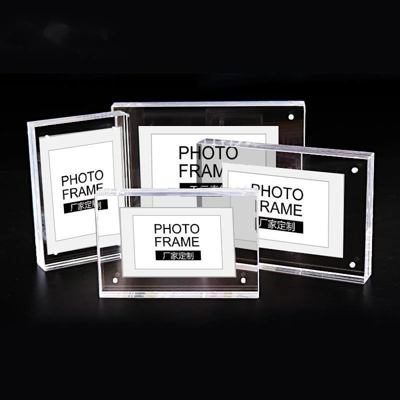 

Magnetic Transparent Crystal Photo Frames for Pictures Acrylic Photo Frame Creative Mini Home Decoration Birthday Gift Premium