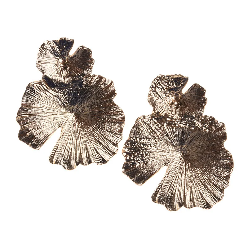 Богемные серьги в виде листьев золотого цветка винтажный стиль этнические