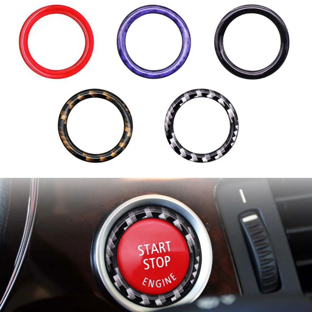 Автомобильная кнопка запуска двигателя наклейка на кольцо зажигания