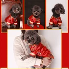 Китайский новогодний костюм для собаки, костюм Тан, чонсам, одежда для домашних питомцев на праздник весны, одежда для собаки, пальто, наряд, одежда, пудель, костюмы XS