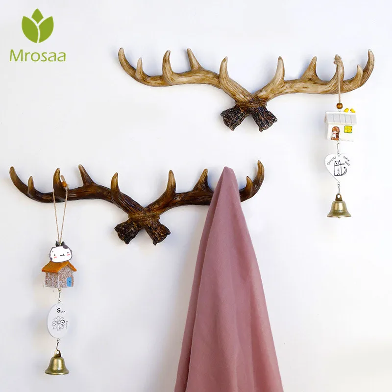 Американский Ретро рога декоративные настенные Подвесные пальто шляпа полка