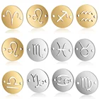 Подвески из нержавеющей стали сделай сам для изготовления браслетов Зодиак, 5 штук, оптовая продажа, 12 коннекторов созвездий, подвески для ювелирных изделий