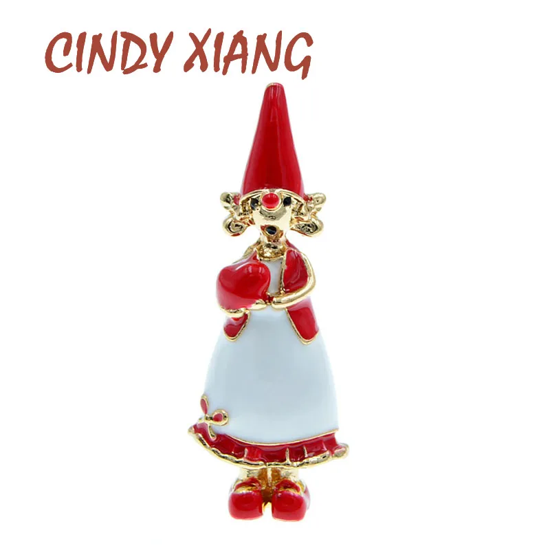 CINDY XIANG милая маленькая брошь с дизайном девочка для женщин держащих сердце