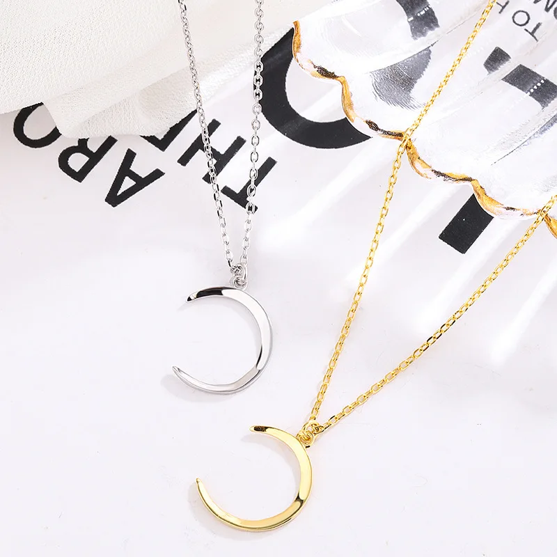 

JrSr Новинка, 100% Стерлинговое Серебро 925 пробы, оригинальный дизайн, ожерелье с подвеской в виде Луны, 2020, Женские Ювелирные изделия DIY, подарки ...